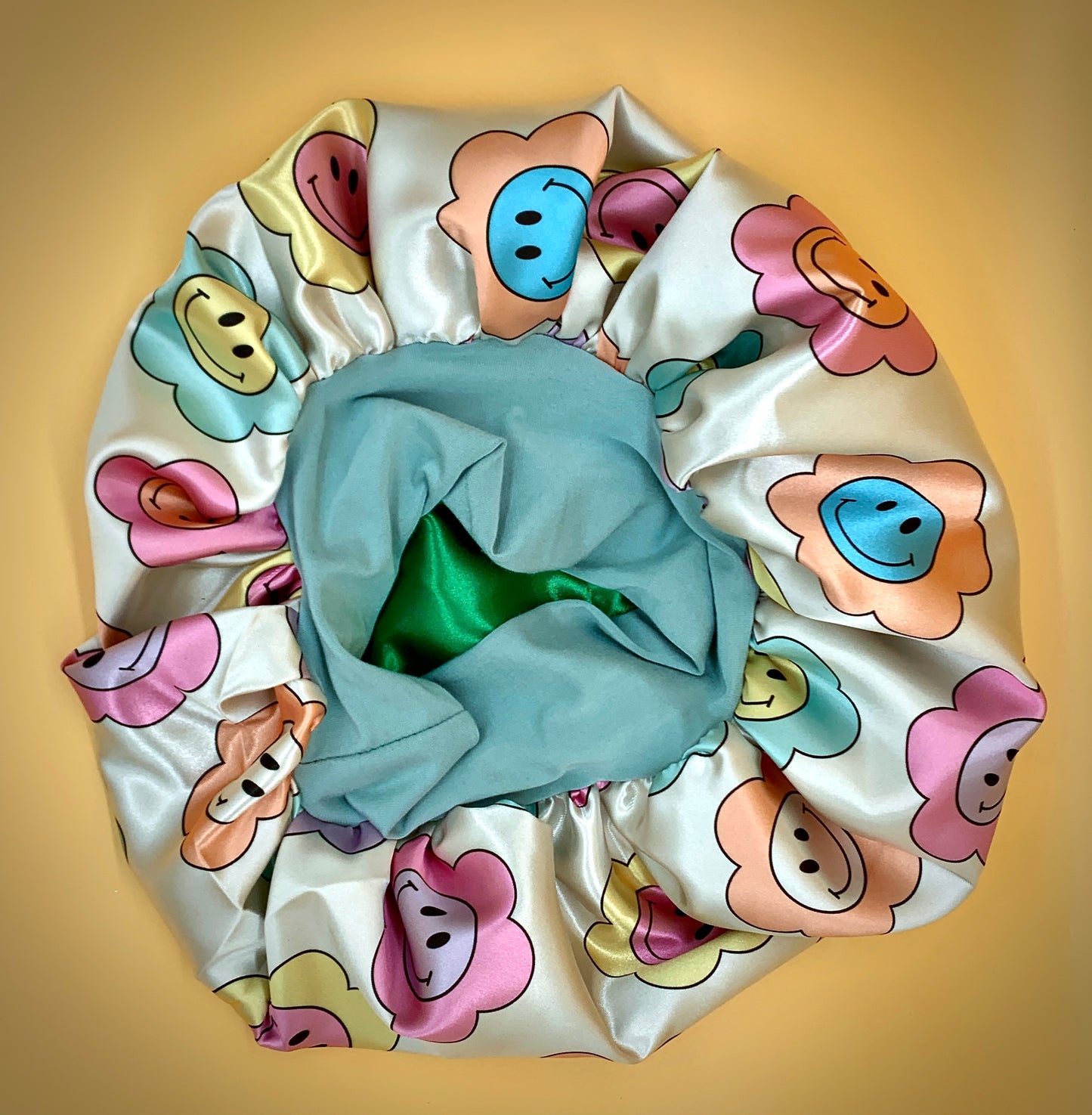 Satin Bonnet | Smiling Pastel Y2K Flowers
