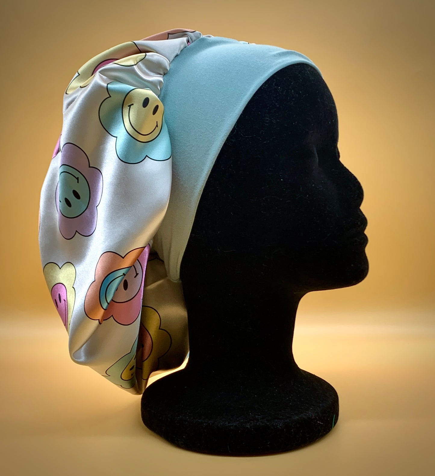 Satin Bonnet | Smiling Pastel Y2K Flowers