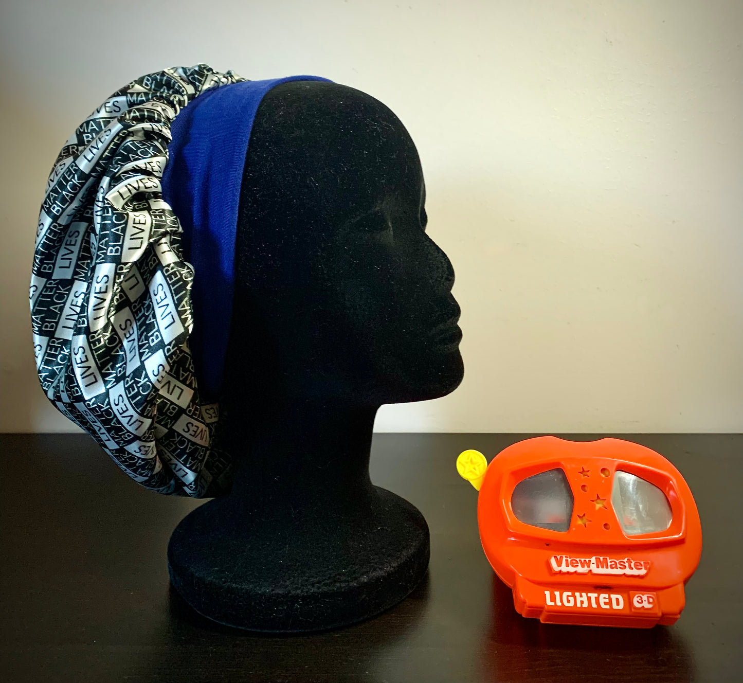 Satin Bonnet | Black and White Black Lives Print